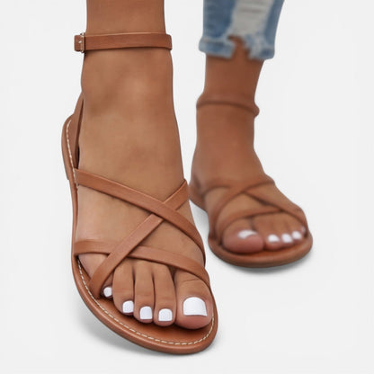 Maison Aurelle - Women’s Leather Sandals Comfortable Minimalist Design 6