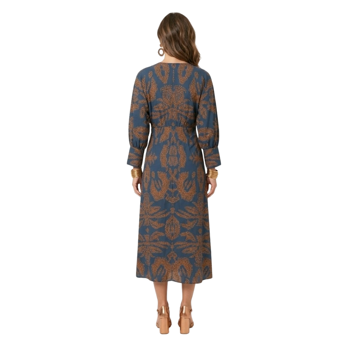 Maison Aurelle - Women’s Maxi Dress Baroque Print Elegant Evening Wear 1