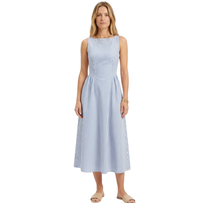Maison Aurelle - Women’s Maxi Dress Lightweight Elegant Summer Stripes 0