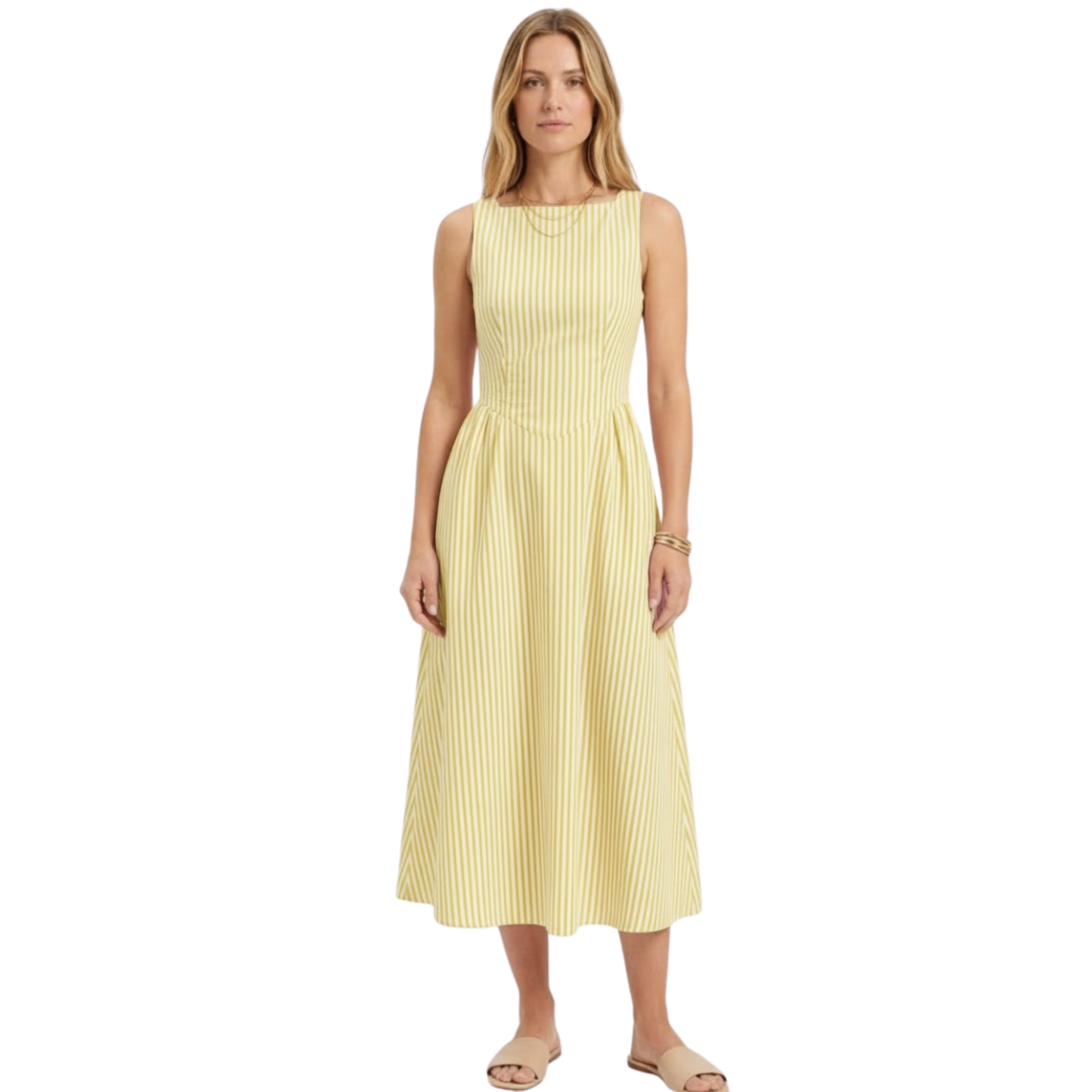 Maison Aurelle - Women’s Maxi Dress Lightweight Elegant Summer Stripes 5
