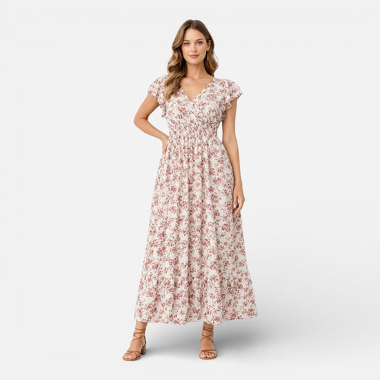 Maison Aurelle - Women’s Maxi Dress Lightweight Floral Summer Elegance 0