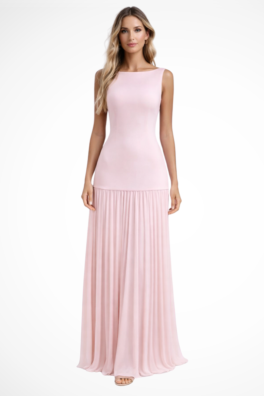 Maison Aurelle - Women’s Maxi Dress Lightweight Pleated Elegant Formal Style 0