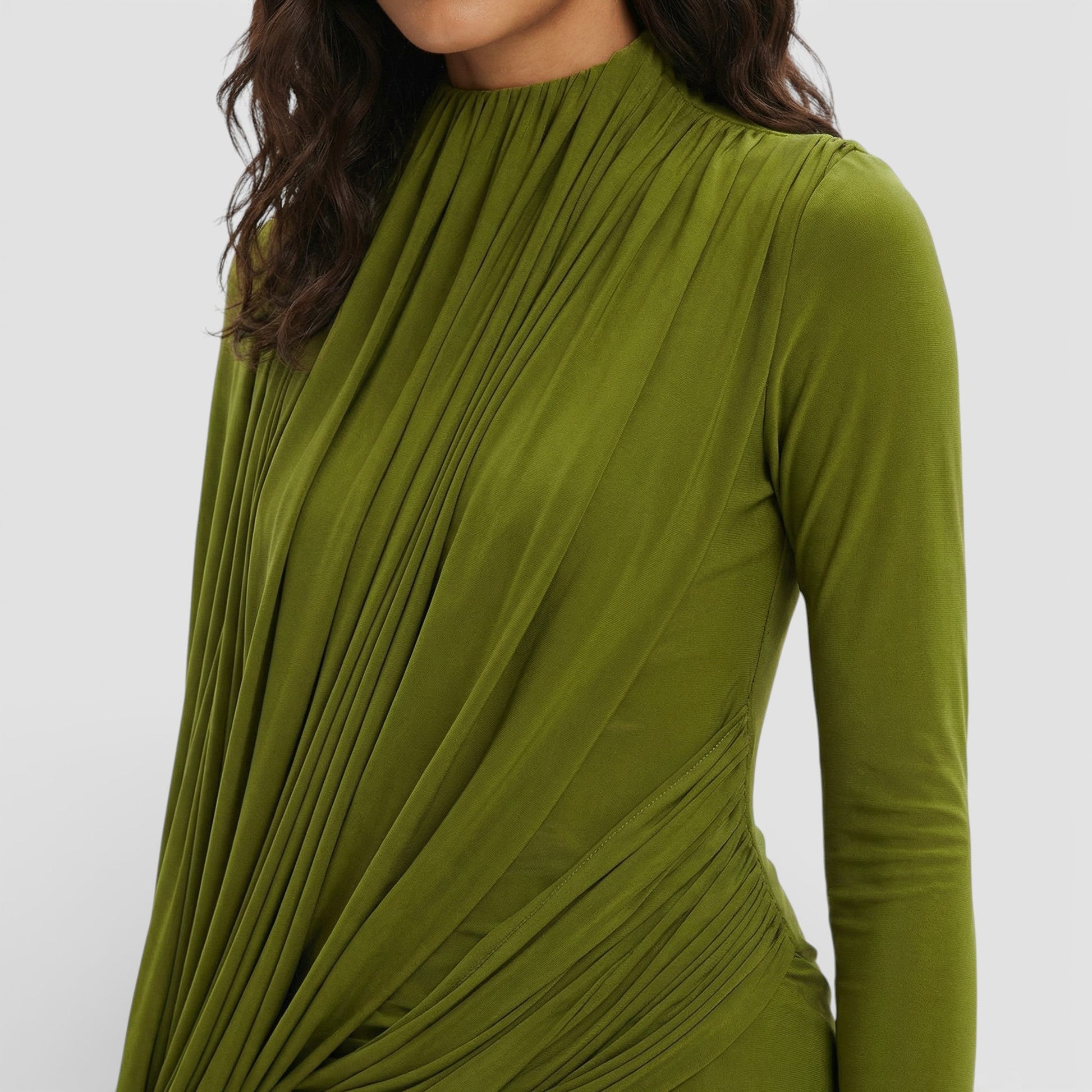 Maison Aurelle - Women’s Maxi Dress Premium Fabric High Neck Elegant Fit 2