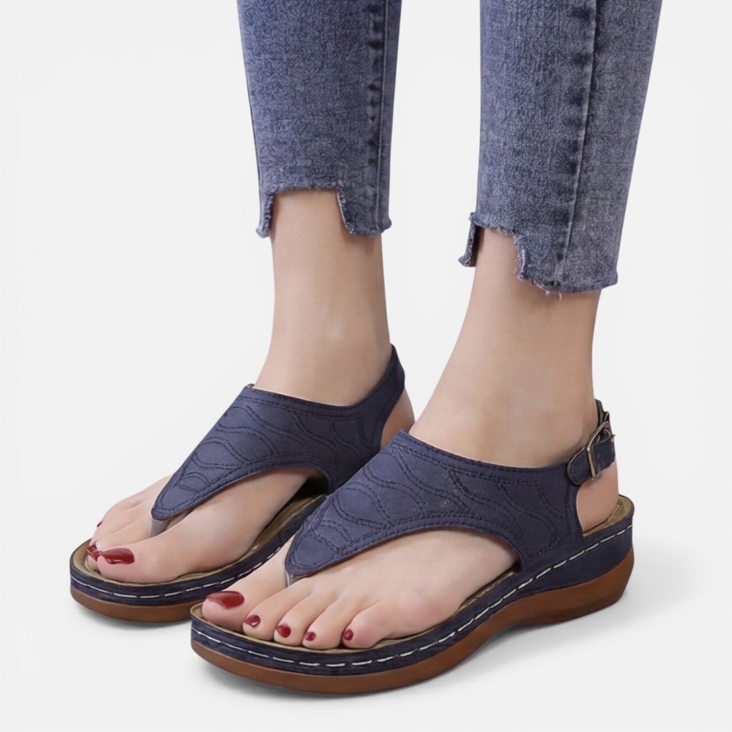 Maison Aurelle - Women’s Sandals Soft Leather Minimalist Comfort Wedge 0
