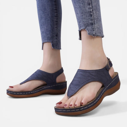Maison Aurelle - Women’s Sandals Soft Leather Minimalist Comfort Wedge 3
