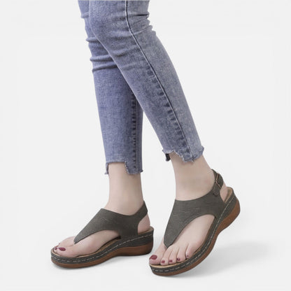 Maison Aurelle - Women’s Sandals Soft Leather Minimalist Comfort Wedge 5