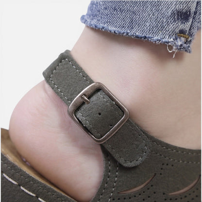 Maison Aurelle - Women’s Sandals Soft Leather Minimalist Comfort Wedge 7