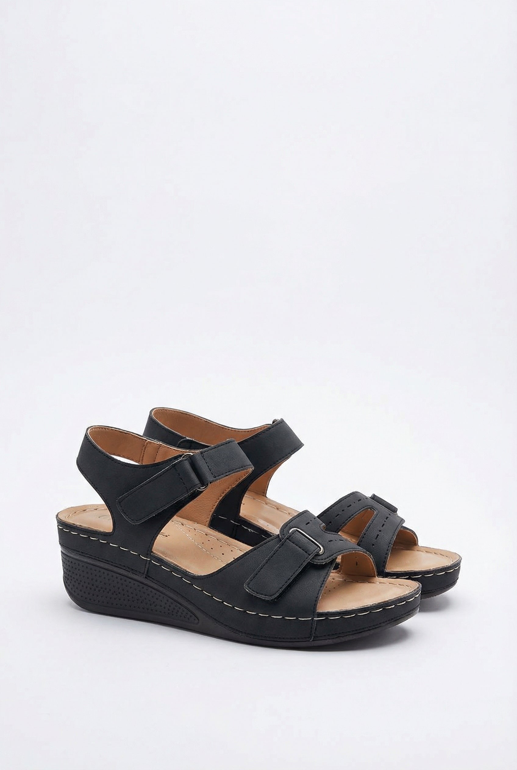 Maison Aurelle - Women’s Sandals Vegan Leather Adjustable Comfort Casual 0