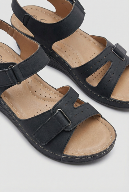 Maison Aurelle - Women’s Sandals Vegan Leather Adjustable Comfort Casual 3