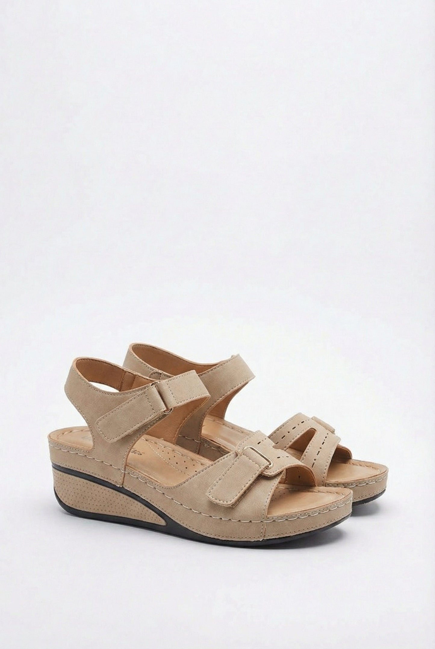 Maison Aurelle - Women’s Sandals Vegan Leather Adjustable Comfort Casual 5