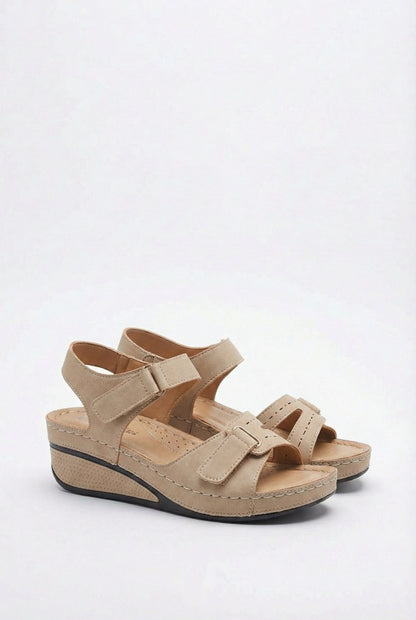 Maison Aurelle - Women’s Sandals Vegan Leather Adjustable Comfort Casual 5