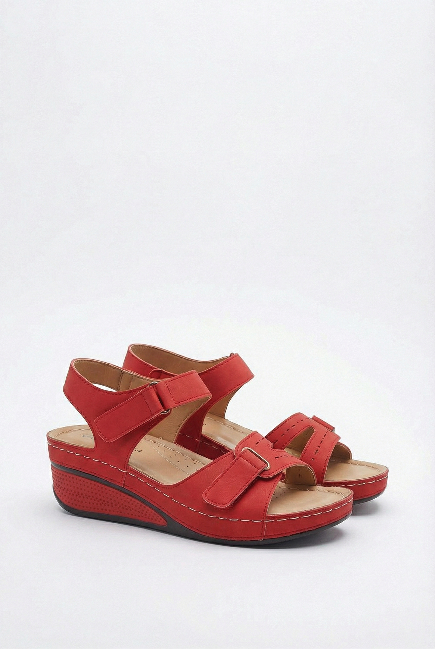 Maison Aurelle - Women’s Sandals Vegan Leather Adjustable Comfort Casual 6