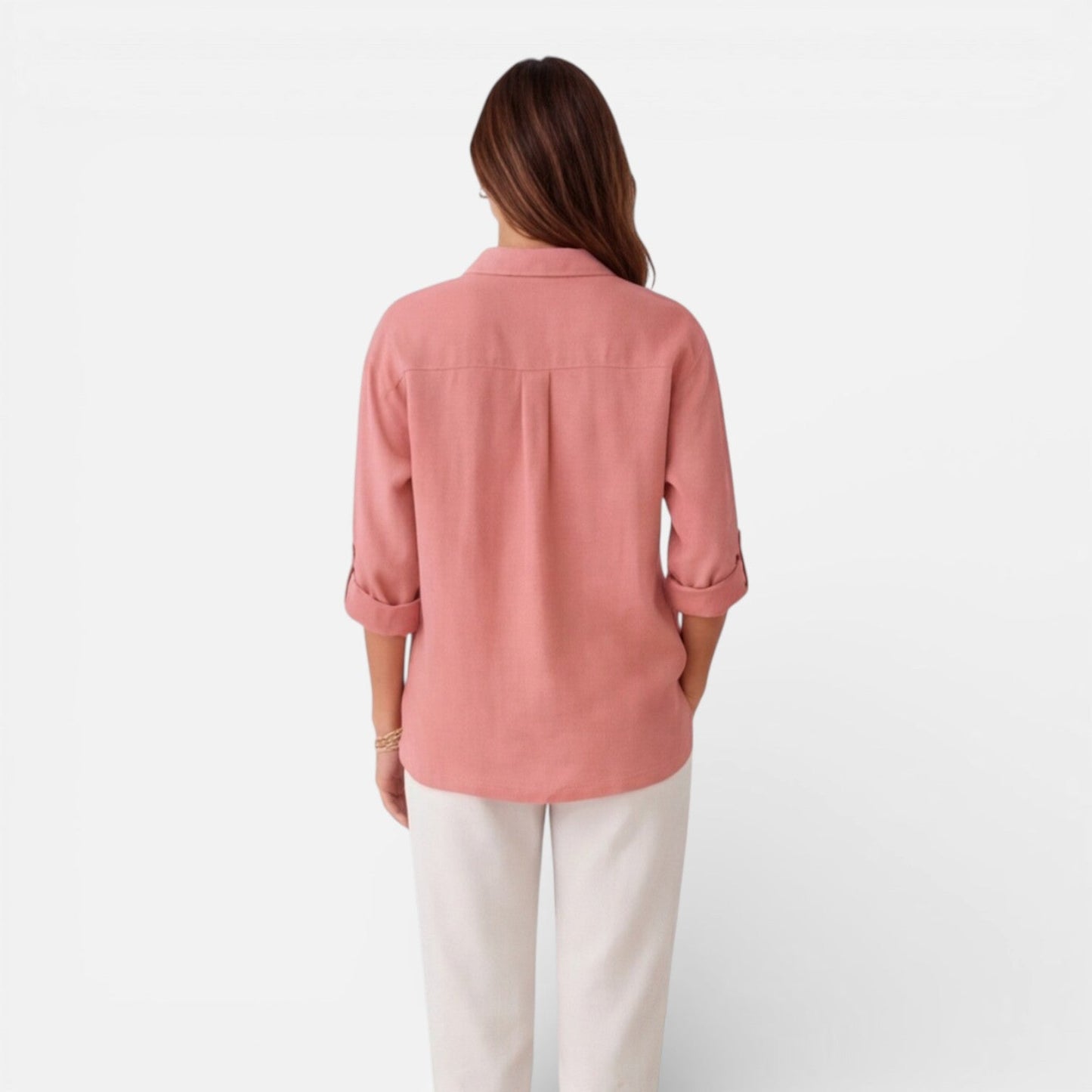 Maison Aurelle - Women's Shirt Linen-Cotton Blend Breathable Elegant Fit 2