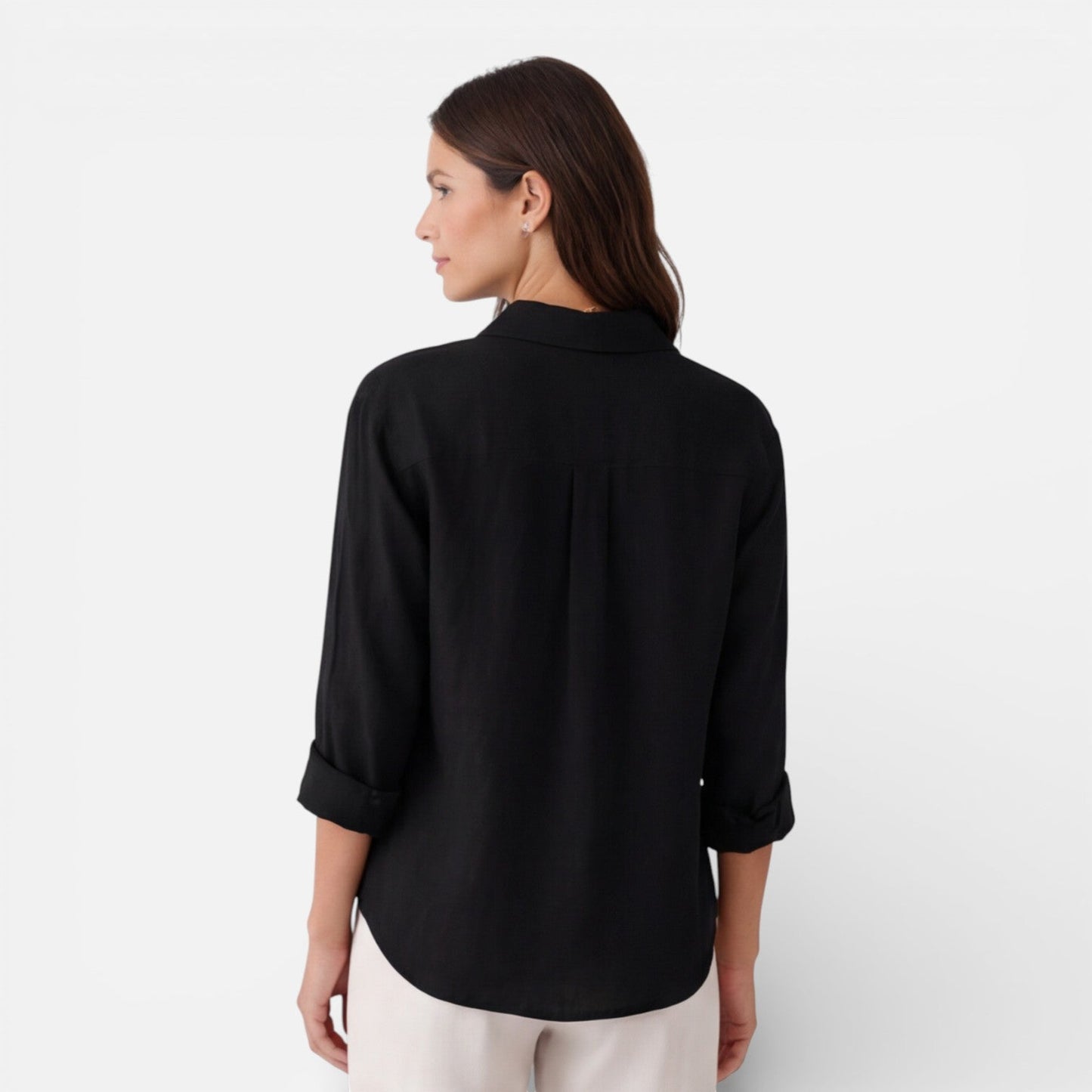 Maison Aurelle - Women's Shirt Linen-Cotton Blend Breathable Elegant Fit 7