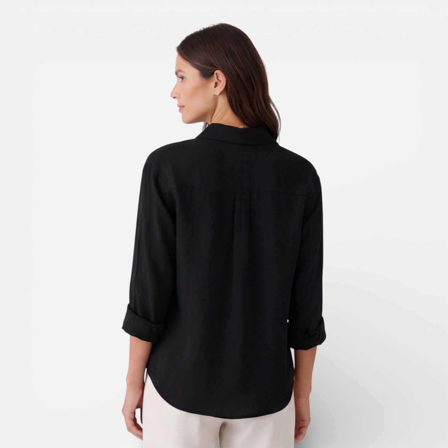 Maison Aurelle - Women's Shirt Linen-Cotton Blend Breathable Elegant Fit 7