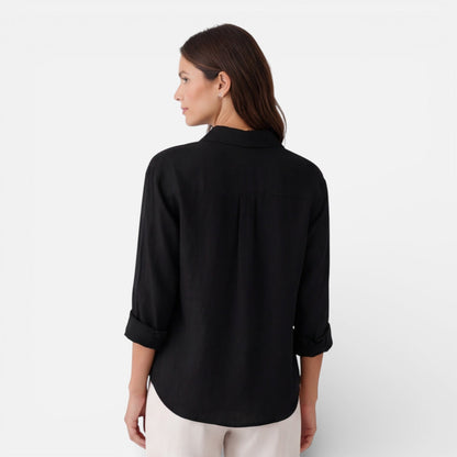 Maison Aurelle - Women's Shirt Linen-Cotton Blend Breathable Elegant Fit 7