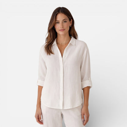 Maison Aurelle - Women's Shirt Linen-Cotton Blend Breathable Elegant Fit 9
