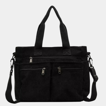 Maison Aurelle - Women’s Shoulder Bag Corduroy Lightweight Casual Style 0