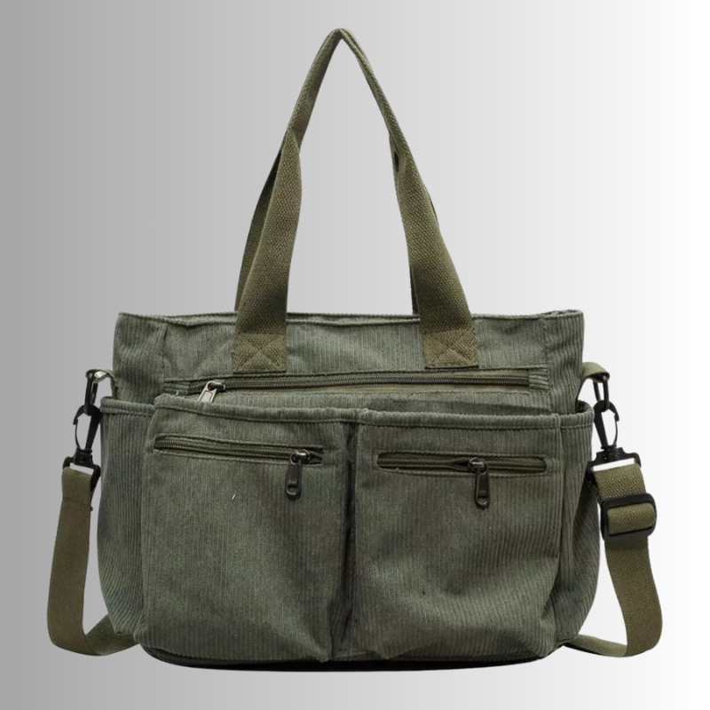 Maison Aurelle - Women’s Shoulder Bag Corduroy Lightweight Casual Style 3