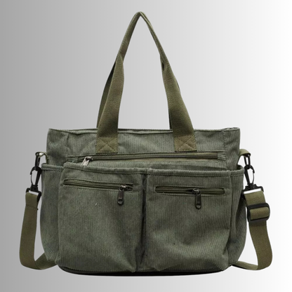 Maison Aurelle - Women’s Shoulder Bag Corduroy Lightweight Casual Style 3