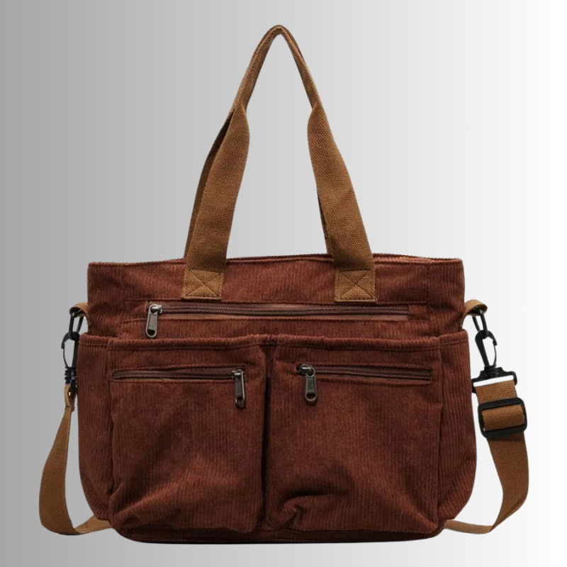 Maison Aurelle - Women’s Shoulder Bag Corduroy Lightweight Casual Style 5