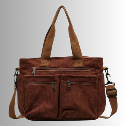 Maison Aurelle - Women’s Shoulder Bag Corduroy Lightweight Casual Style 5