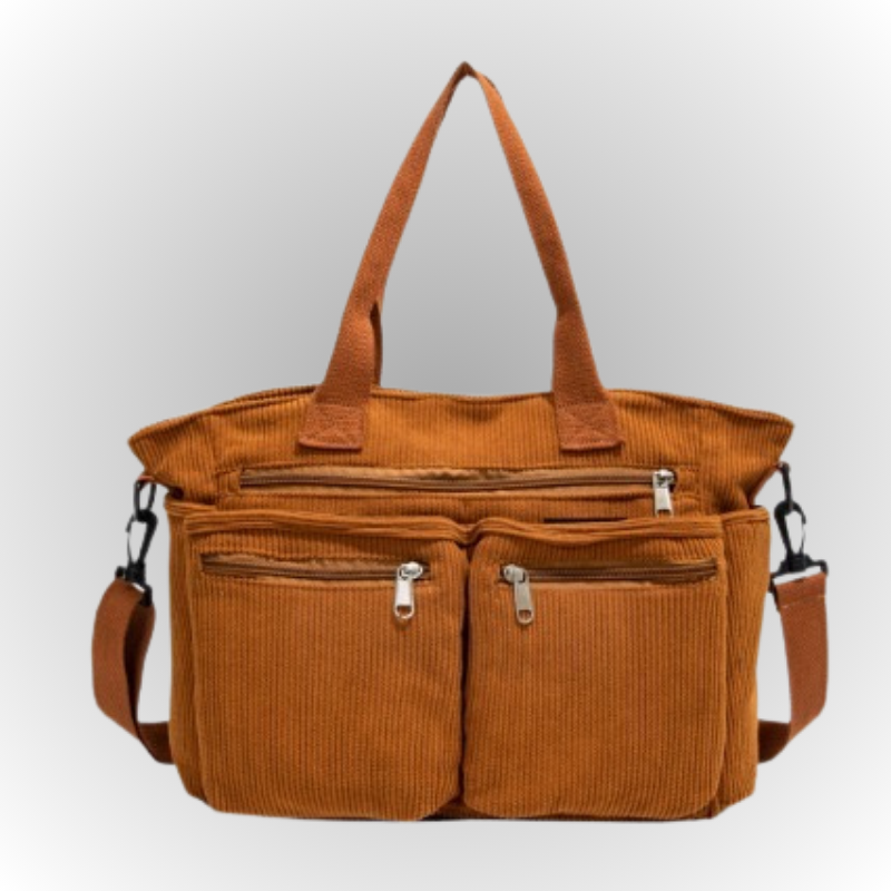 Maison Aurelle - Women’s Shoulder Bag Corduroy Lightweight Casual Style 9