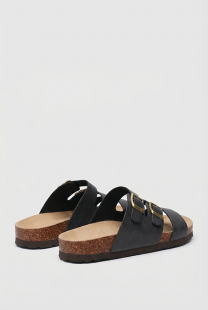 Maison Aurelle - Women's Slides Cork Footbed Comfortable Casual Summer Fit 1