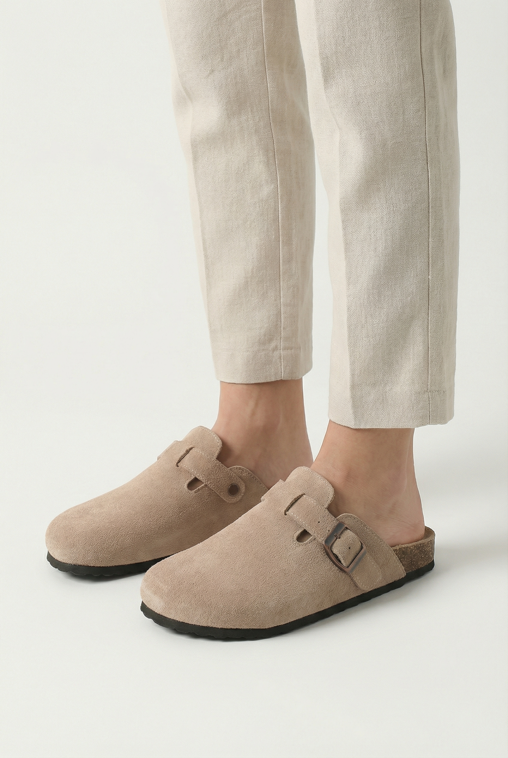 Maison Aurelle - Women’s Suede Clogs Comfortable Arch Support Casual Style 3