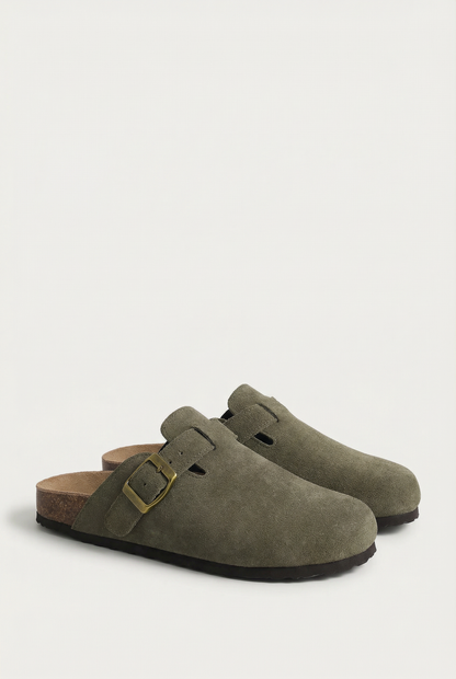 Maison Aurelle - Women’s Suede Clogs Comfortable Arch Support Casual Style 5