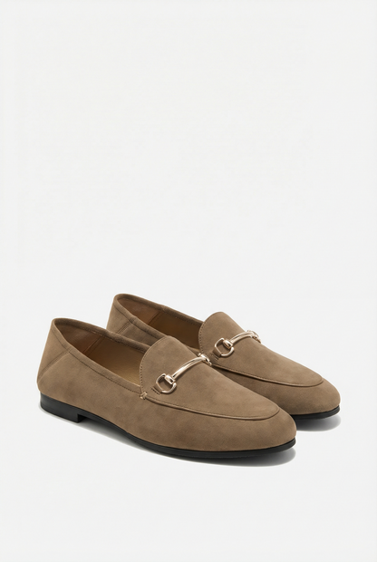 Maison Aurelle - Women’s Suede Loafers Comfortable Casual Style Black 4