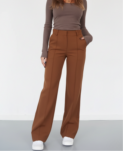 Maison Aurelle - Women’s Wide-Leg Pants Soft Fabric Sculpted Fit Elegant 5