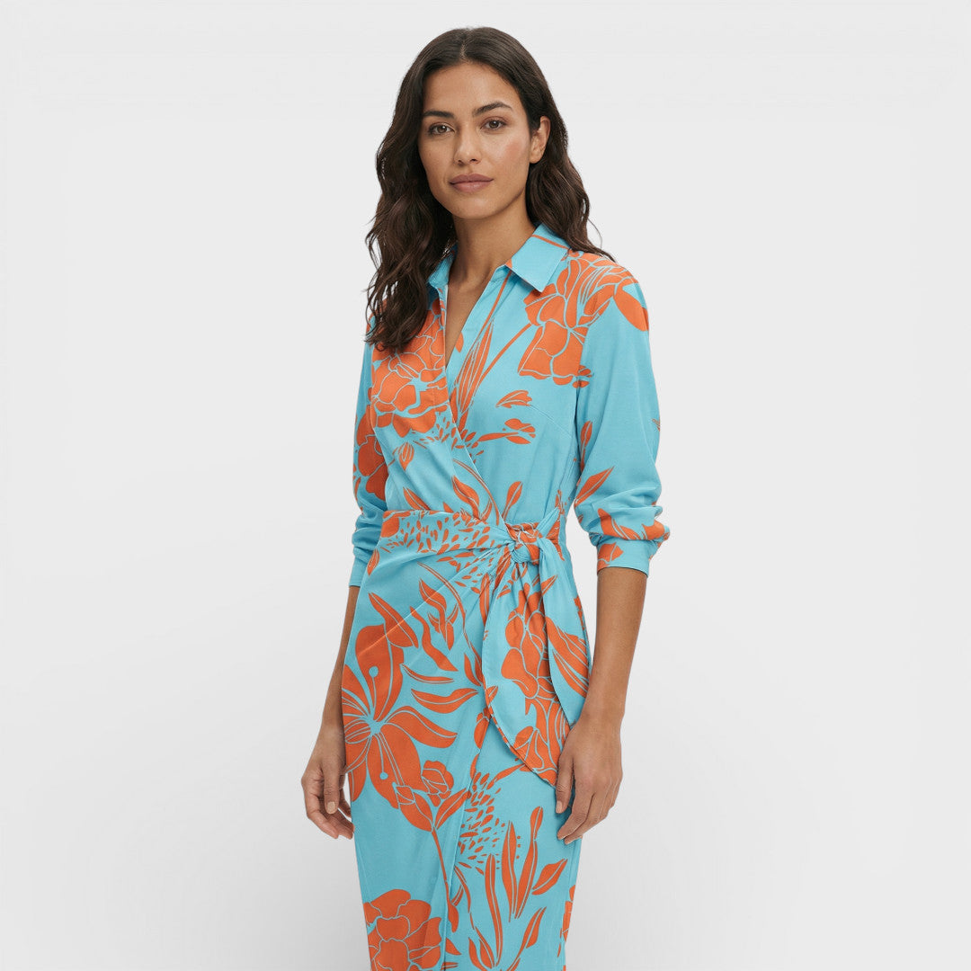 Maison Aurelle - Women’s Wrap Maxi Dress Lightweight Elegant Fit 3