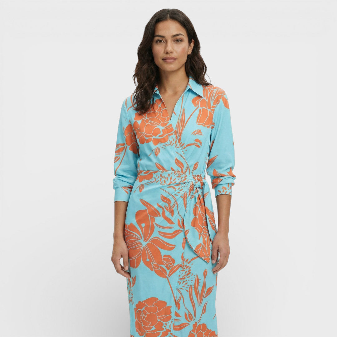 Maison Aurelle - Women’s Wrap Maxi Dress Lightweight Elegant Fit 4