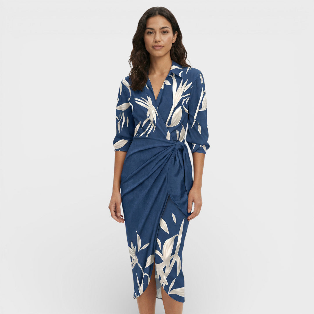 Maison Aurelle - Women’s Wrap Maxi Dress Lightweight Elegant Fit 8