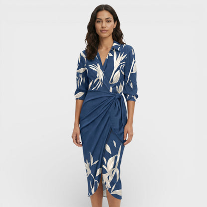 Maison Aurelle - Women’s Wrap Maxi Dress Lightweight Elegant Fit 8