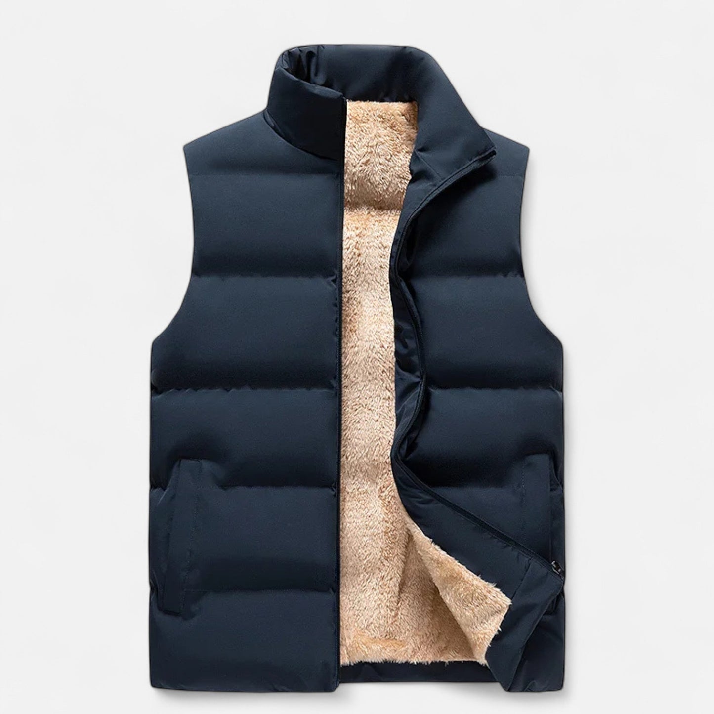 Maison Aurelle Men's Lamb Wool Vest | Soft Fleece Lining, Casual Wear