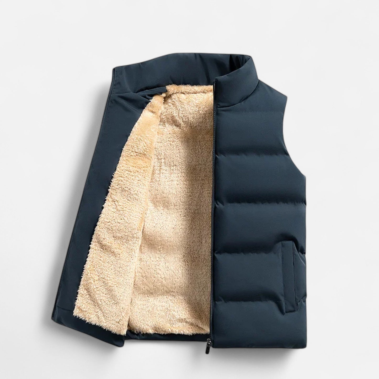 Maison Aurelle Men's Lamb Wool Vest | Soft Fleece Lining, Casual Wear