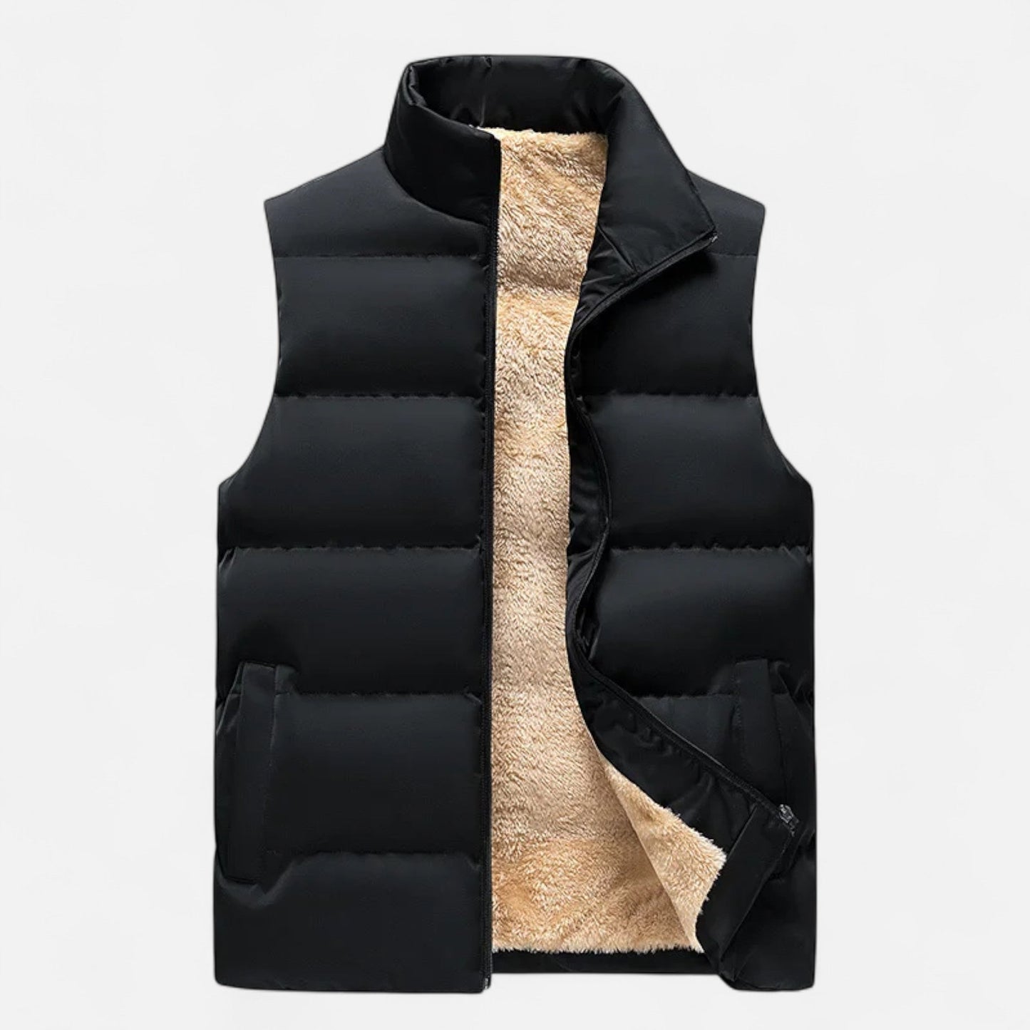 Maison Aurelle Men's Lamb Wool Vest | Soft Fleece Lining, Casual Wear