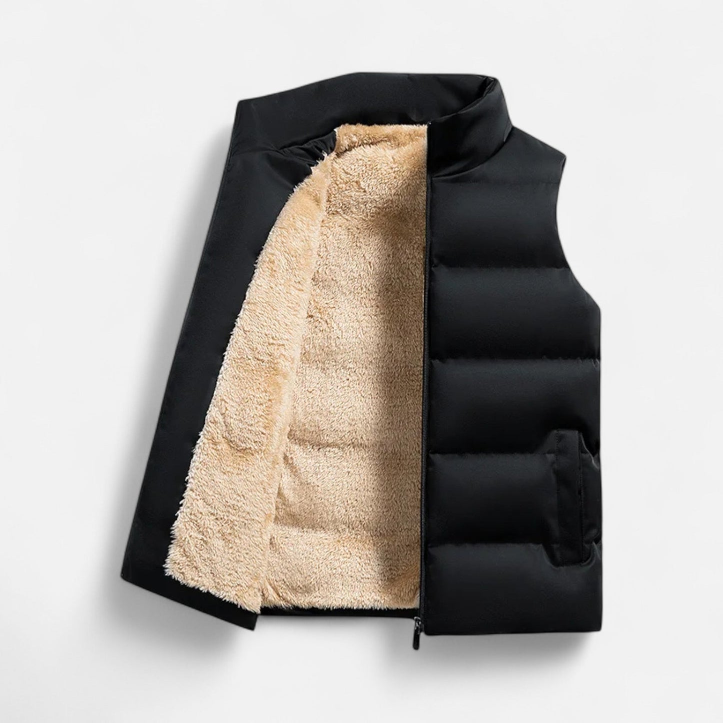 Maison Aurelle Men's Lamb Wool Vest | Soft Fleece Lining, Casual Wear