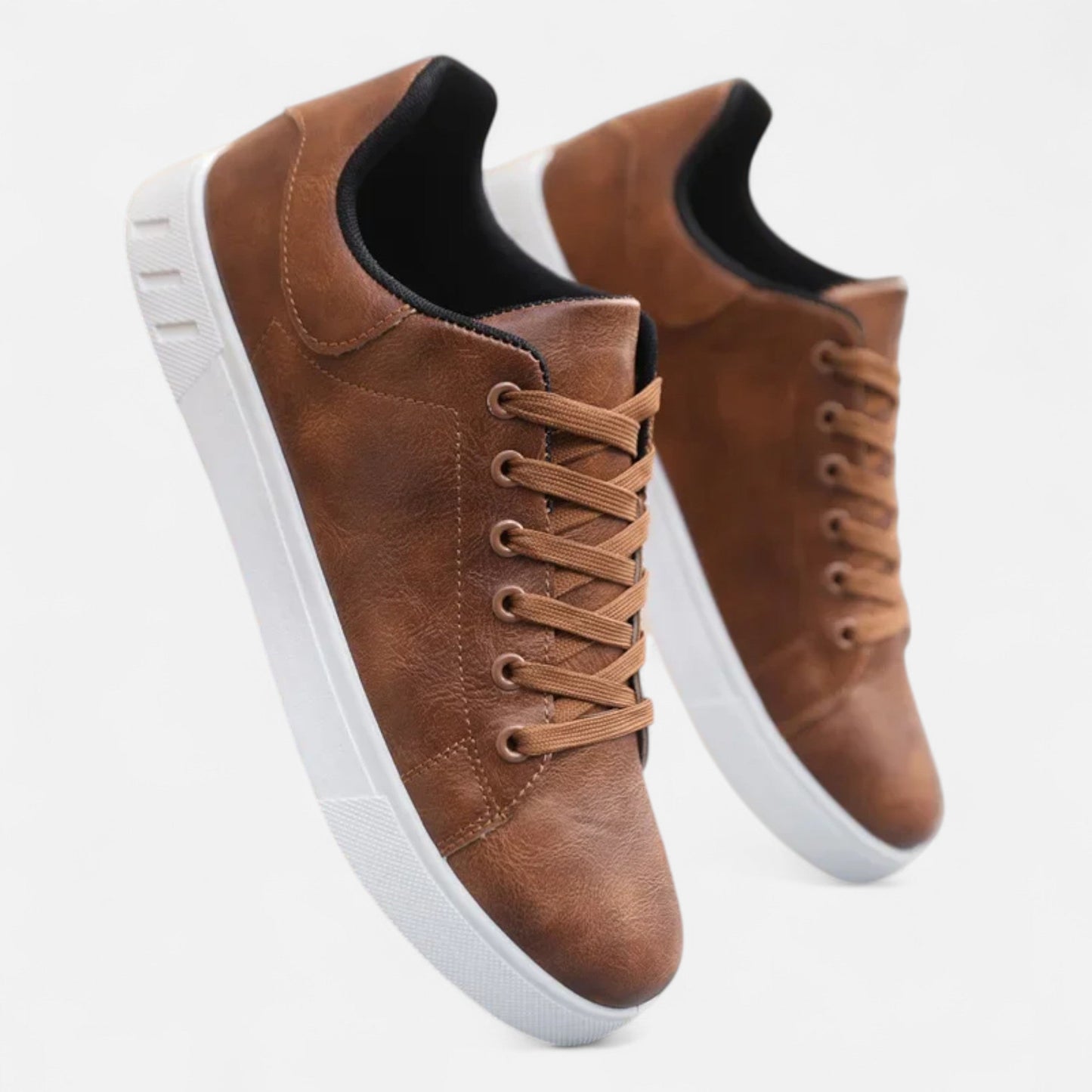 Maison Aurelle Men's PU Leather Sneakers | Lightweight Comfort