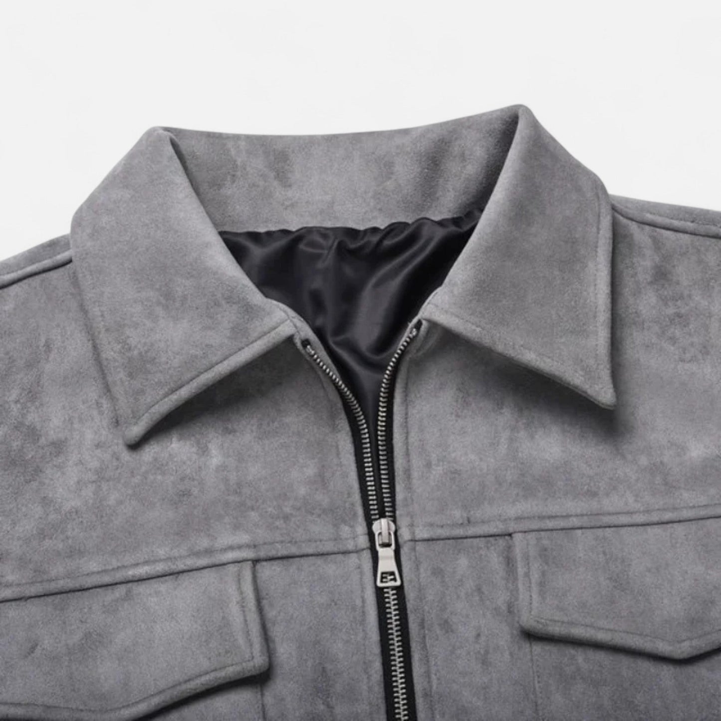 Maison Aurelle Suede Jacket for Men | Oversized Fit, Warm Lining