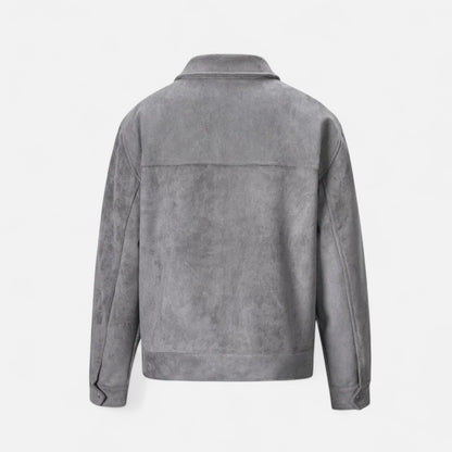Maison Aurelle Suede Jacket for Men | Oversized Fit, Warm Lining