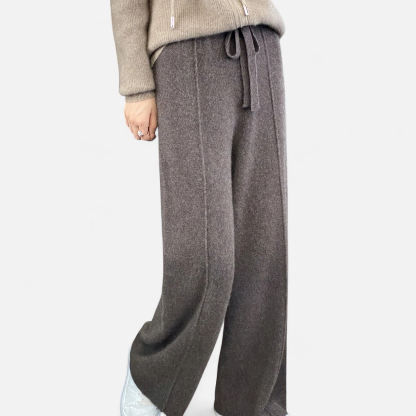 Maison Aurelle Women's Wide Leg Trousers | Premium Wool, Effortless Elegance