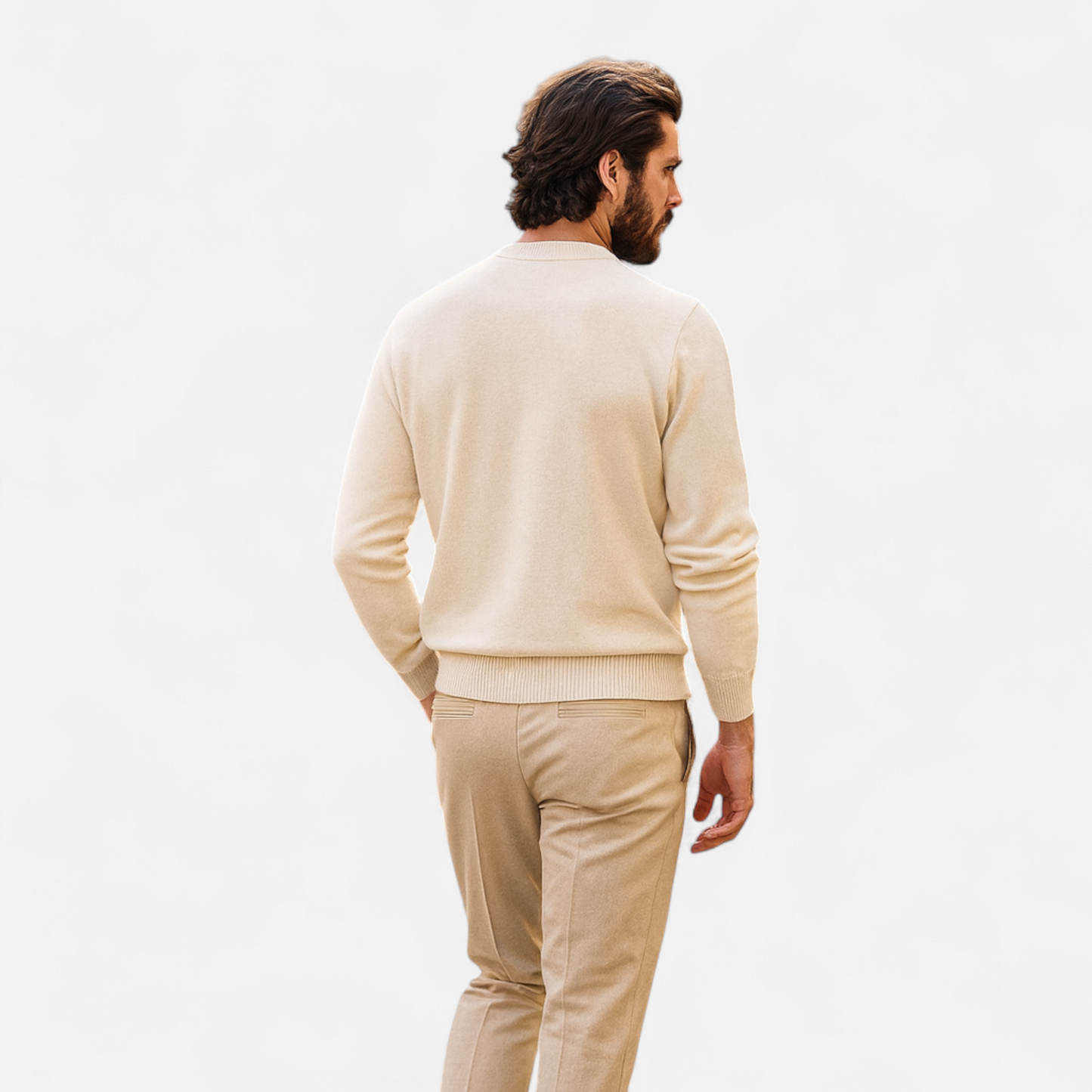 Maison Aurelle Men's Cashmere Jumper | 100% Merino Wool, Relaxed Fit
