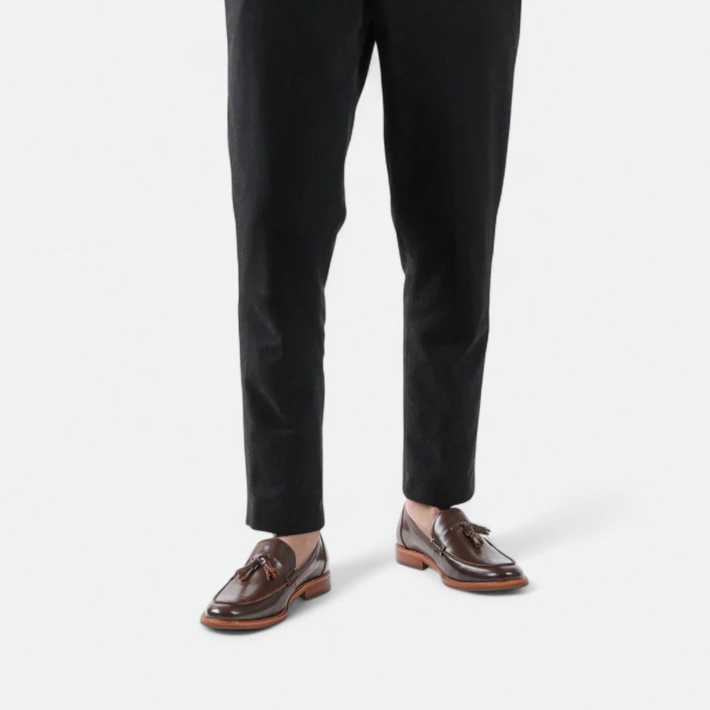 Maison Aurelle Brown Penny Loafers for Men | Handcrafted Full-Grain Leather