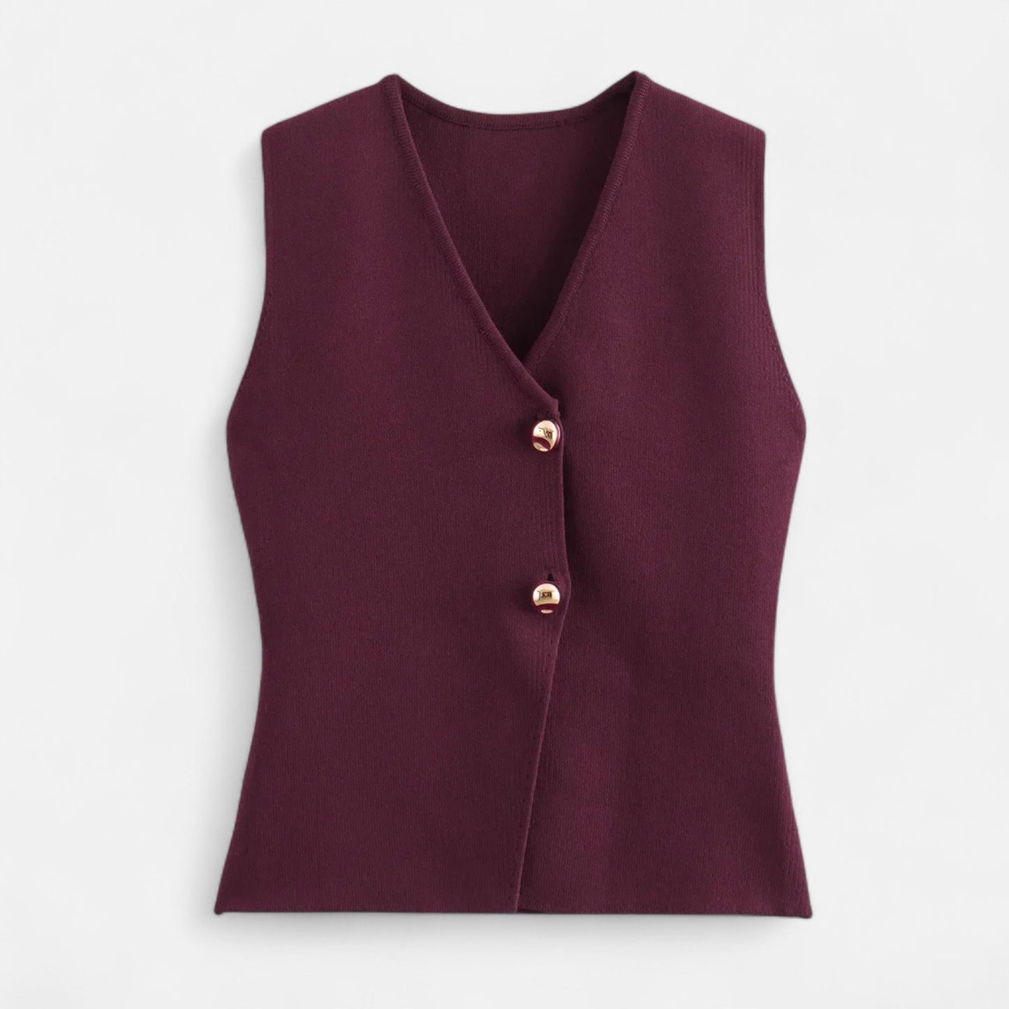 Maison Aurelle Cropped Knit Vest for Women | Soft Knitted Fabric