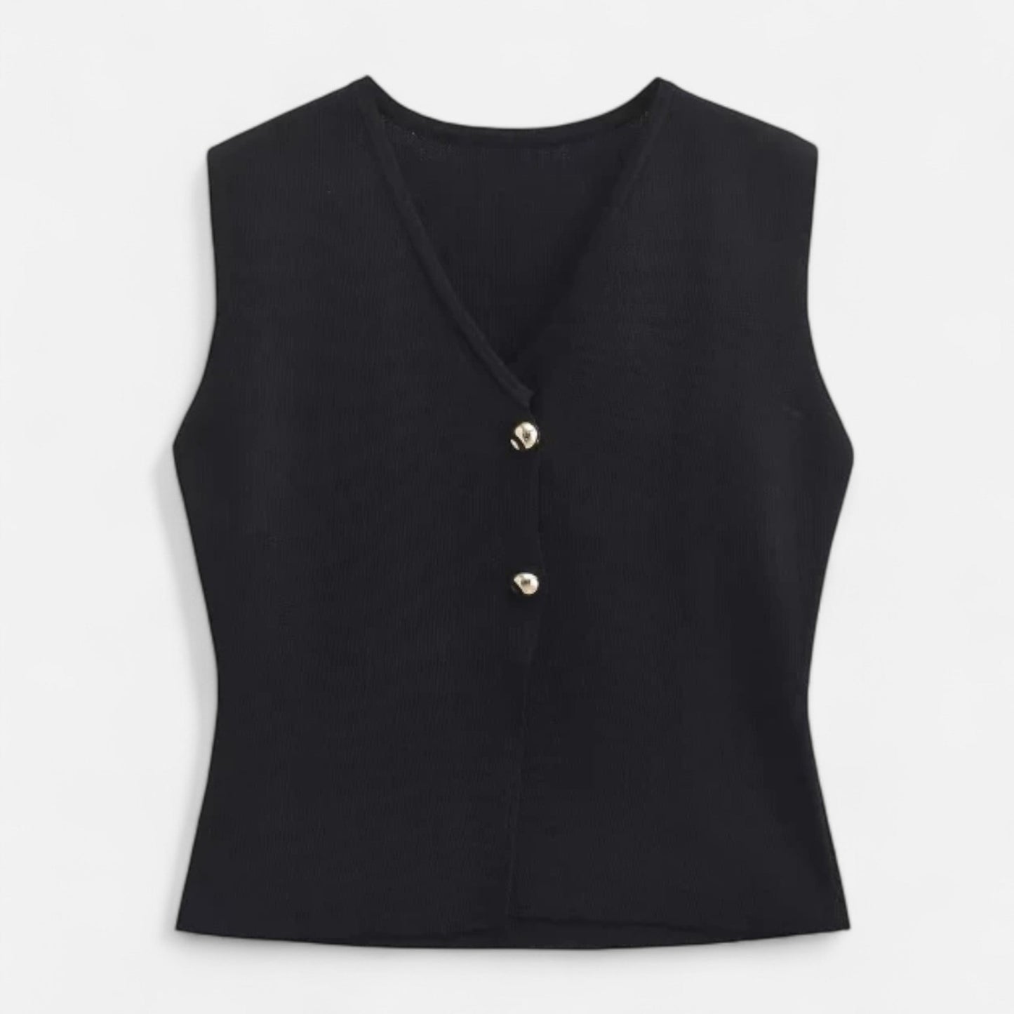 Maison Aurelle Cropped Knit Vest for Women | Soft Knitted Fabric