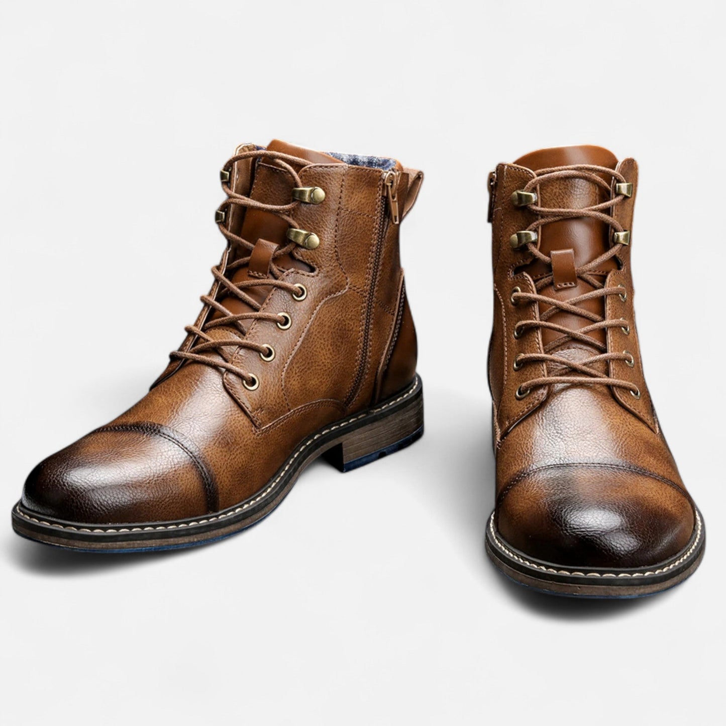 Maison Aurelle Men's Boots | Lightweight PU Leather, Retro-Inspired