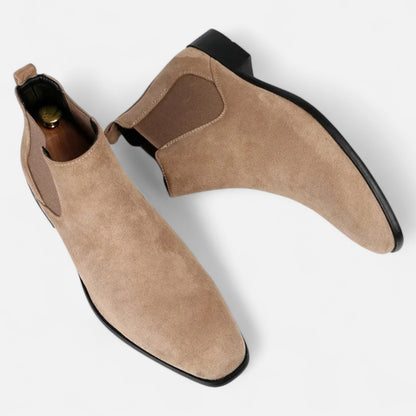 Maison Aurelle Men's Chelsea Boots | Premium Suede, Modern Square Toe
